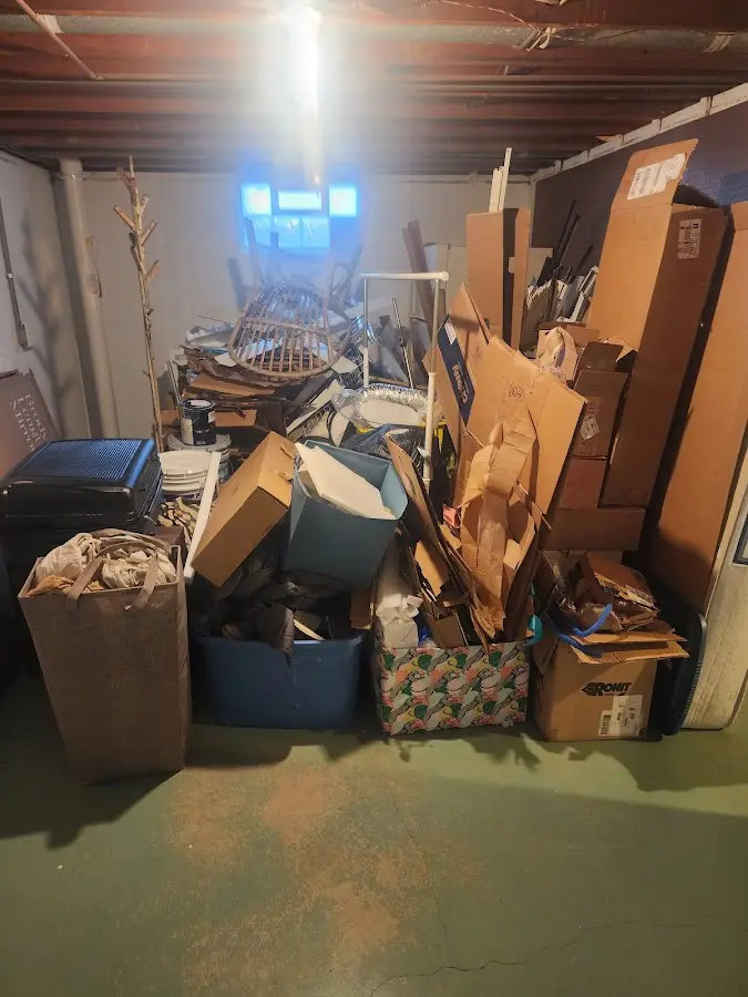 Roll-off dumpster container at job site for Roll Off Dumpster Rental in Clifton